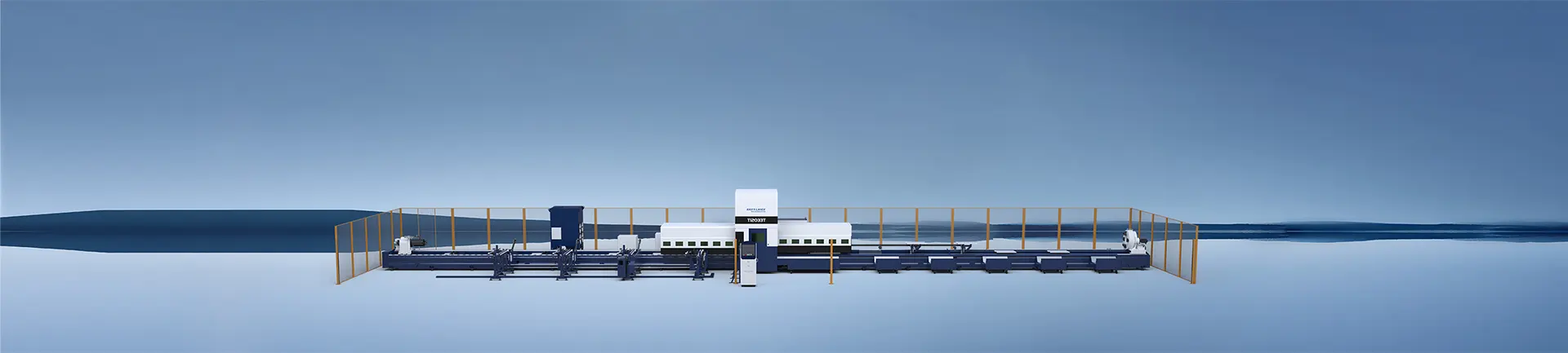 Han's Laser fiber laser tube cutting machine cutting round steel tube